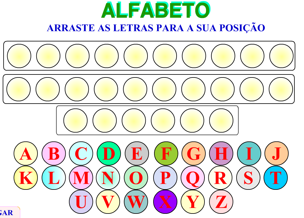 Alfabetização – Arraste as letras para nas posições corretas – jogos  educativos