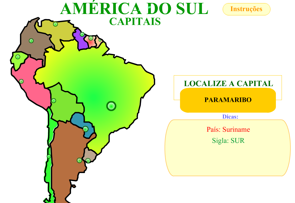 Encontre os Países da América Latina - Jogo Educativo - Mundo da