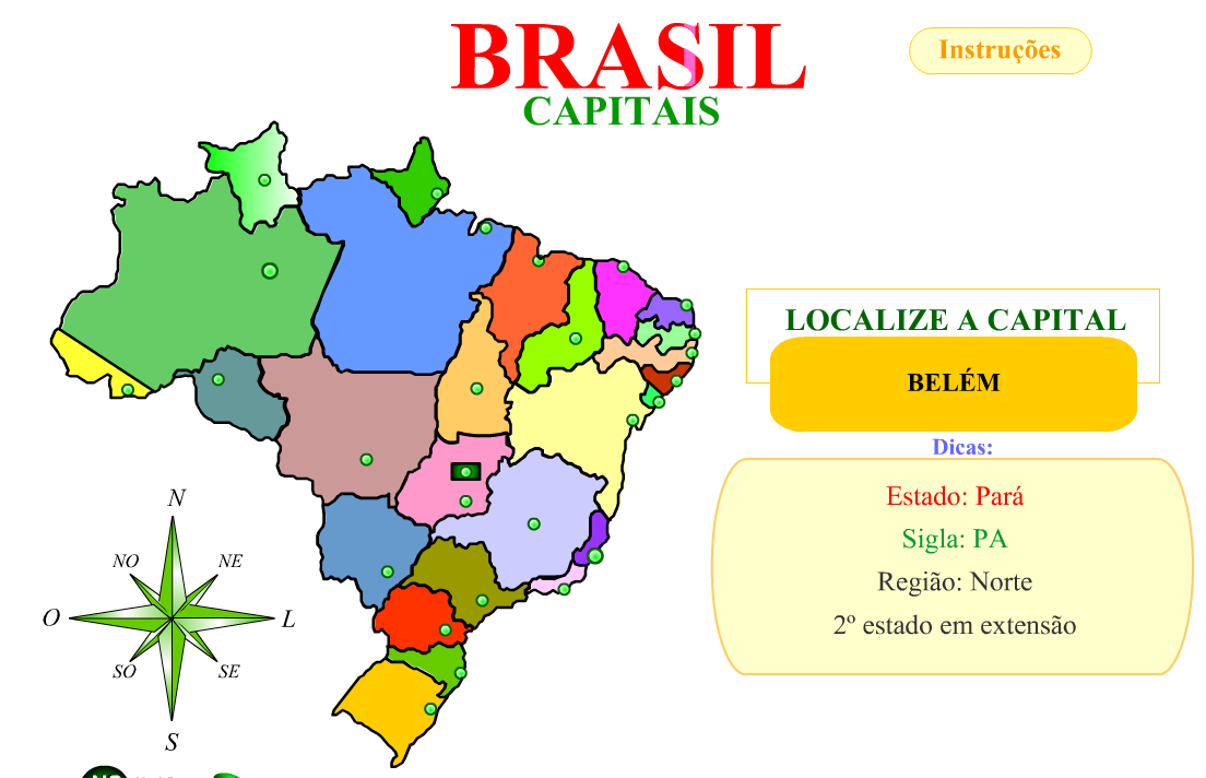 Encontre os Estados do Brasil - Jogo Educativo - Mundo da Geografia