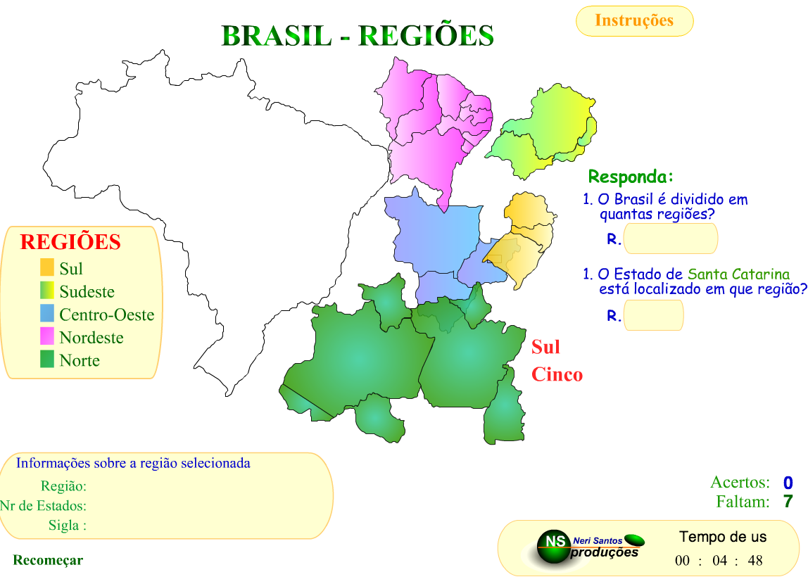 Capitais dos Estados Brasileiros - Jogo da Forca - Racha Cuca