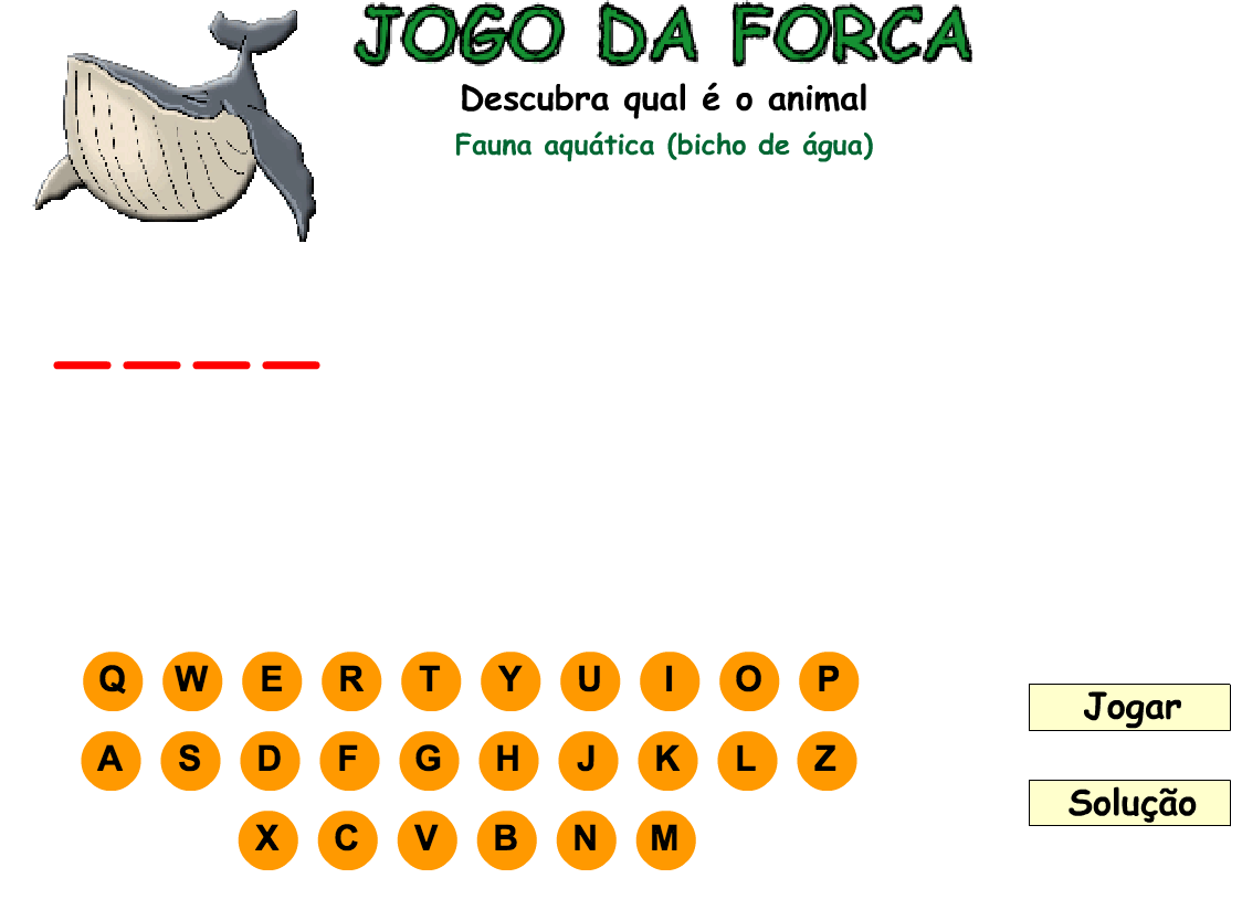 Descubra as palavras com mais de um significado! - Jogo da forca